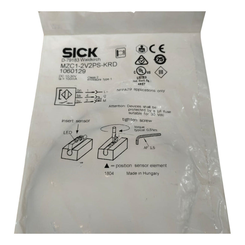 Sick Mzc1-2v2ps-krd Interruptor De Cilindro Magnéti 1060129