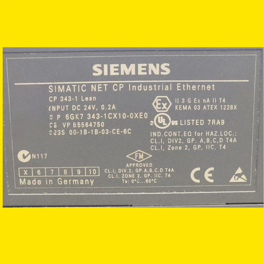Siemens 6gk7343-1cx10-0xe0 Módulo De Comunicación