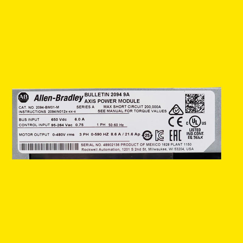 Allen-bradley 2094-bm01-m + 2094-se02f-m00-s0 Modulo Kinetix