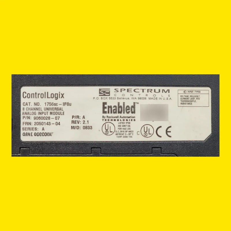 Spectrum 1756sc-if8u Modulo Entrada Analoga Plc 8ch