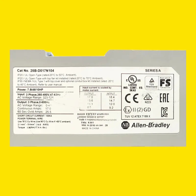 Variador Allen Bradley Powerflex 525 25b-d017n104 10hp