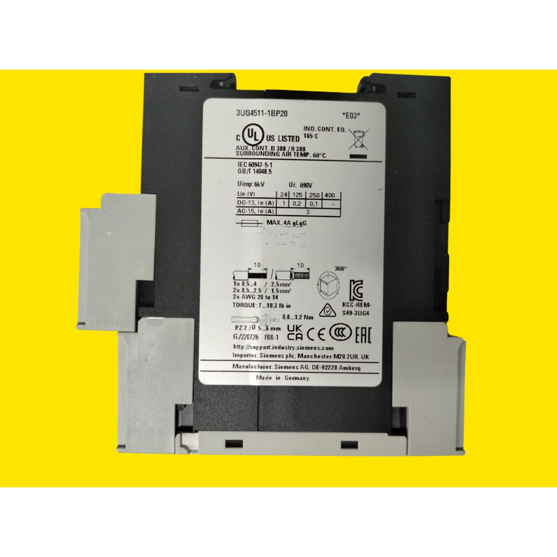 Siemens 3ug4511-1bp20 Rele De Vigilancia Nuevo