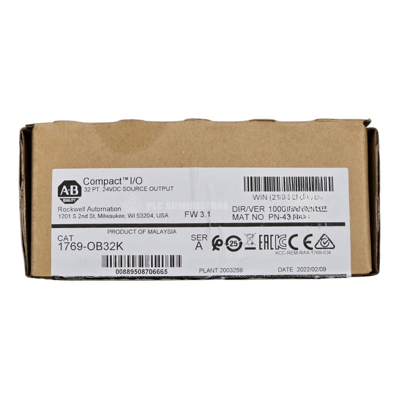 Allen Bradley 1769-ob32k Compactlogix 32 Pt 24vdc. Nuevo