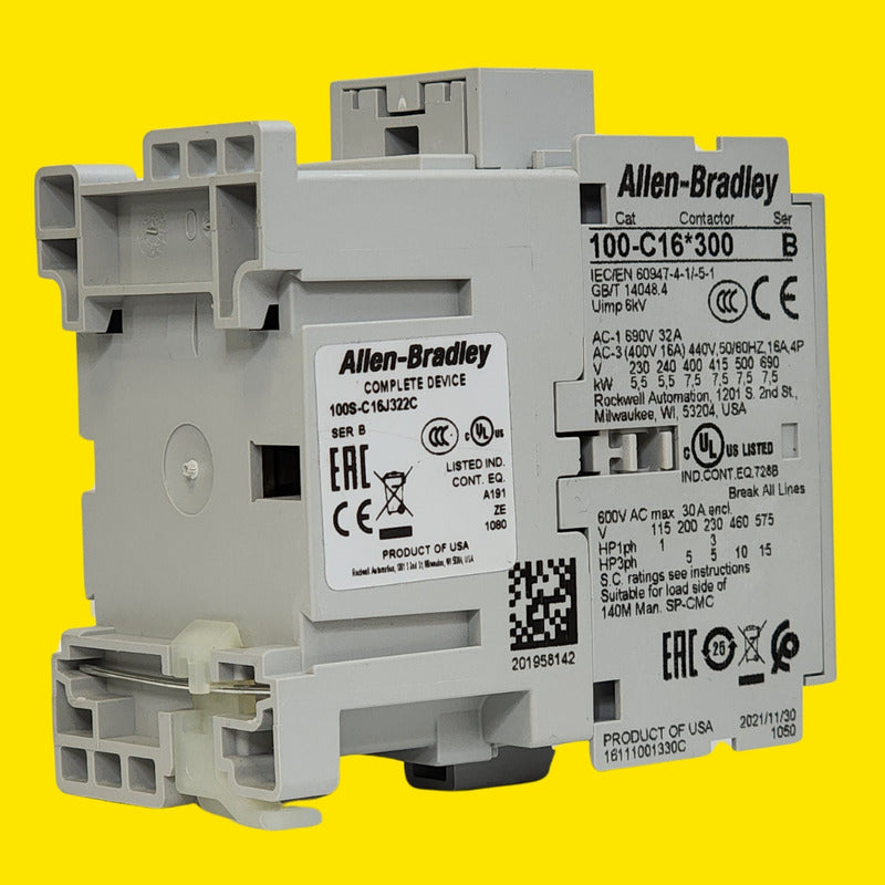 Allen Bradley 100-c16b300 Contactor 16a 3 Polos 24v