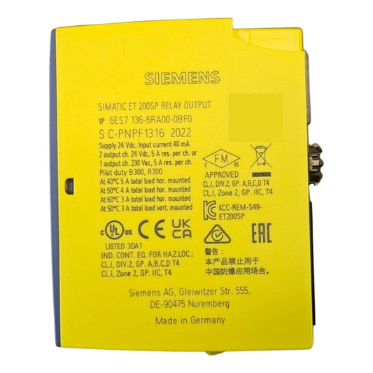 Siemens 6es7 136-6ra00-0bf0 Module Relay Output