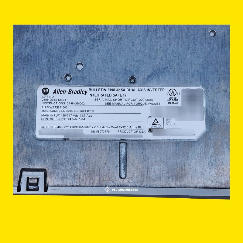 Allen Bradley 2198-d032-ers3 Kinetix 5700 Módulo De Doble Ej