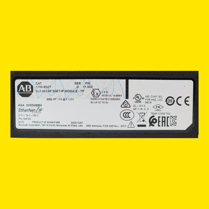 Allen-bradley 1756-en2t Controllogix Ethernet/ip