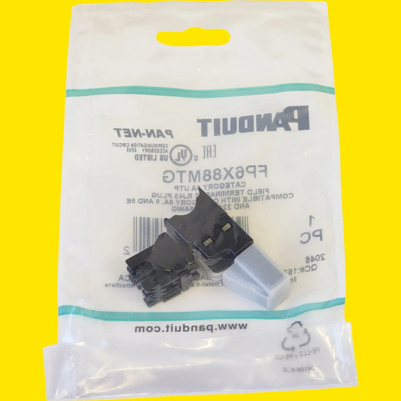 Panduit Fp6x88mtg Plug Rj45 Cat6a Tx6a Paq 3 Piezas