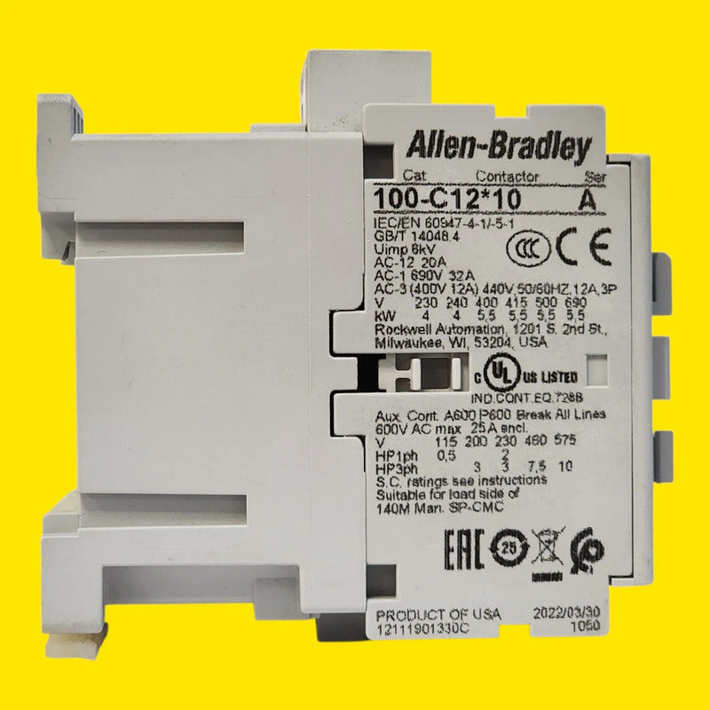 Allen-bradley 100-c12d10 Contactor Trifasico 12a 1no