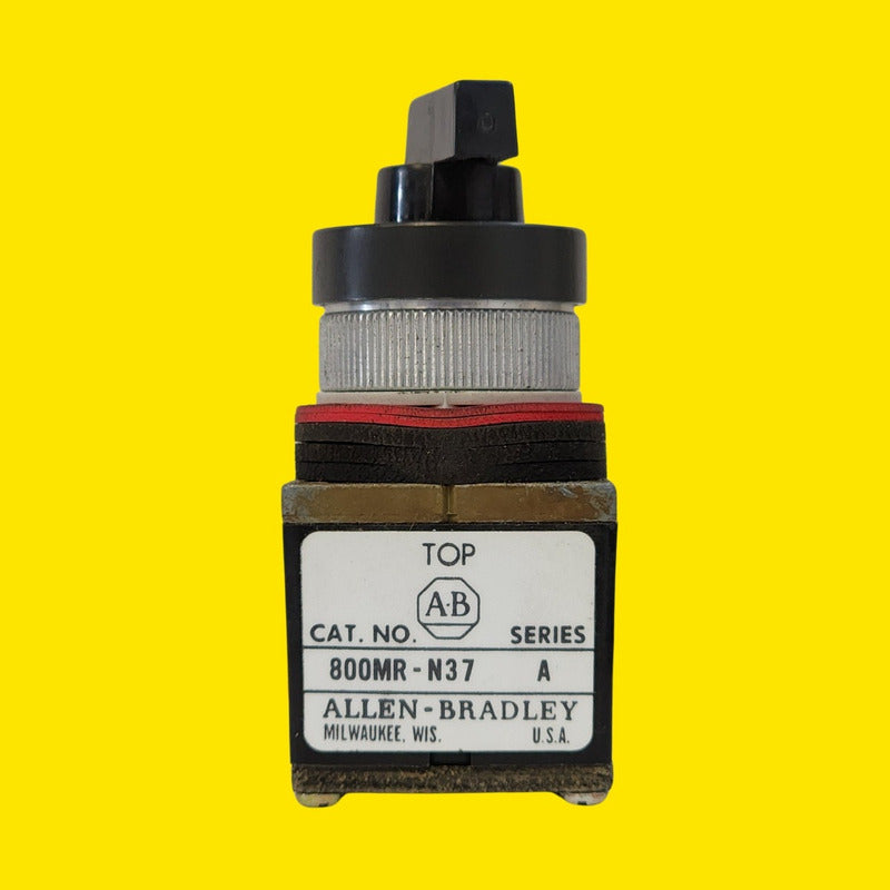 Allen-bradley 800mr-n37 Pulsador Industrial Roja 30mm Nuevo Negro