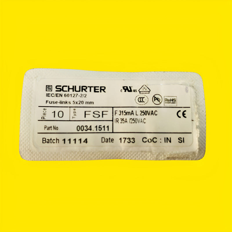 Schurter 0034.1511  Fusible