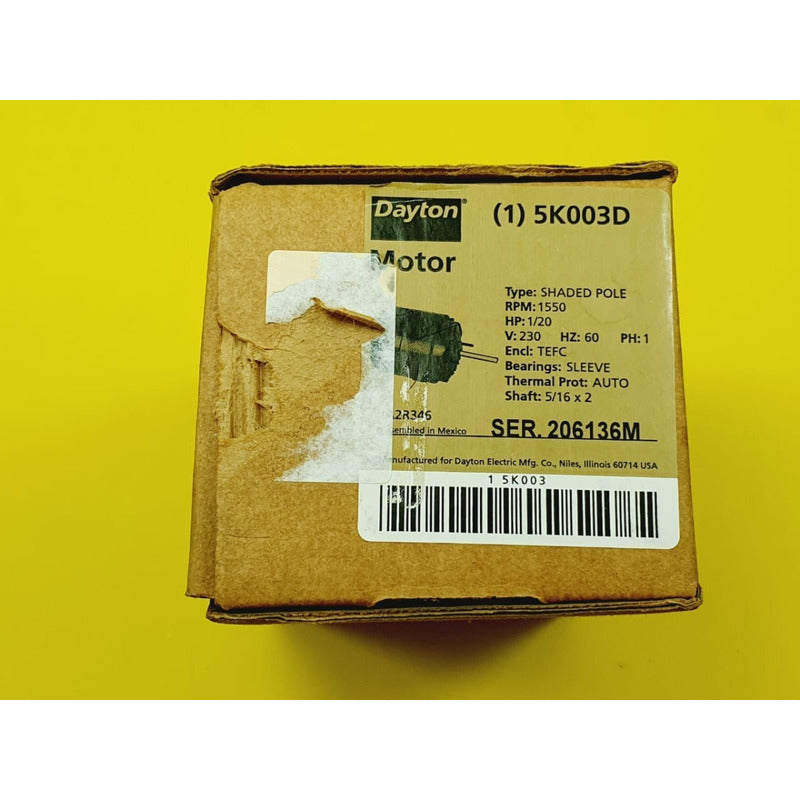 Dayton Motor 5k003d V230 Hz60
