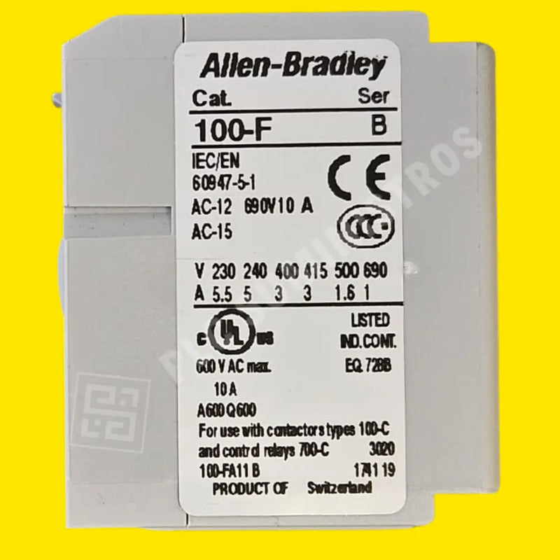 Bloque Contacto Auxiliar 100-af11 Allen-bradley Serie Af