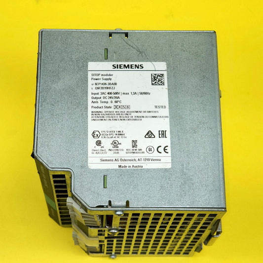 Siemens 6ep1436-3ba00 Fuente Poder Sitop Modular. Usado -