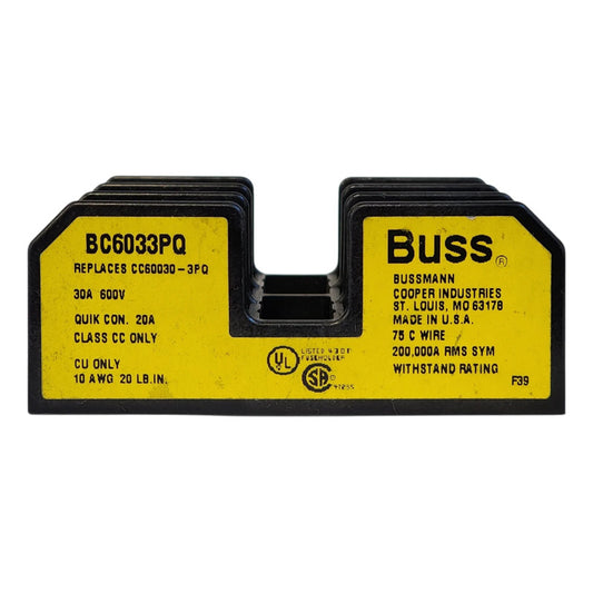 Bussmann Bc6033pq Portafusible Clase Cc 3 Polos 30a