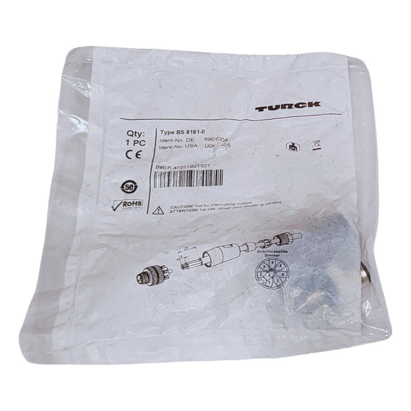 Turck Bs 8181-0 6901004 Conector De Montaje  De Cable