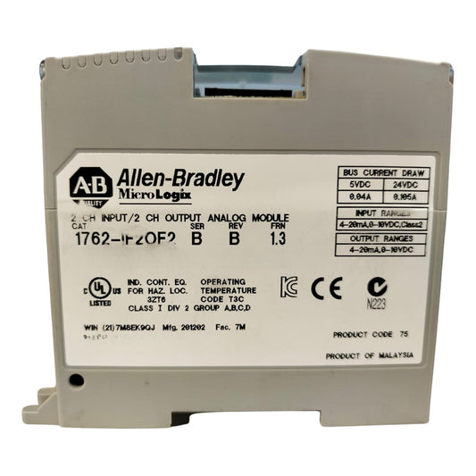 Allen Bradly 1762-if2of2 Mod.de Entrada Y Salidas Analogicas