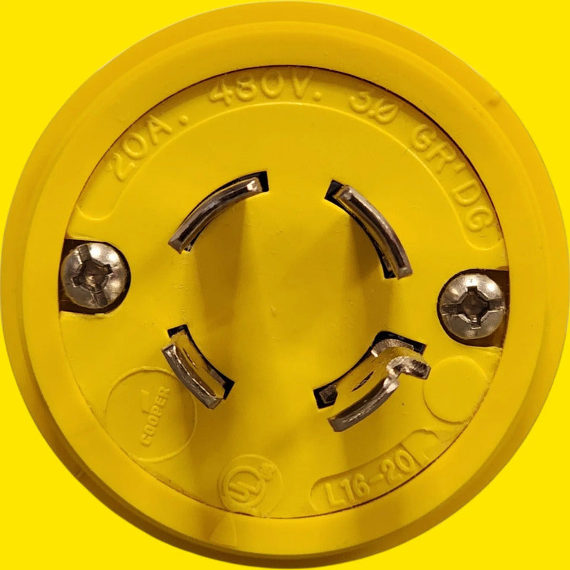 Eaton L1620pw Clavija Industrial 20a 480v Amarillo