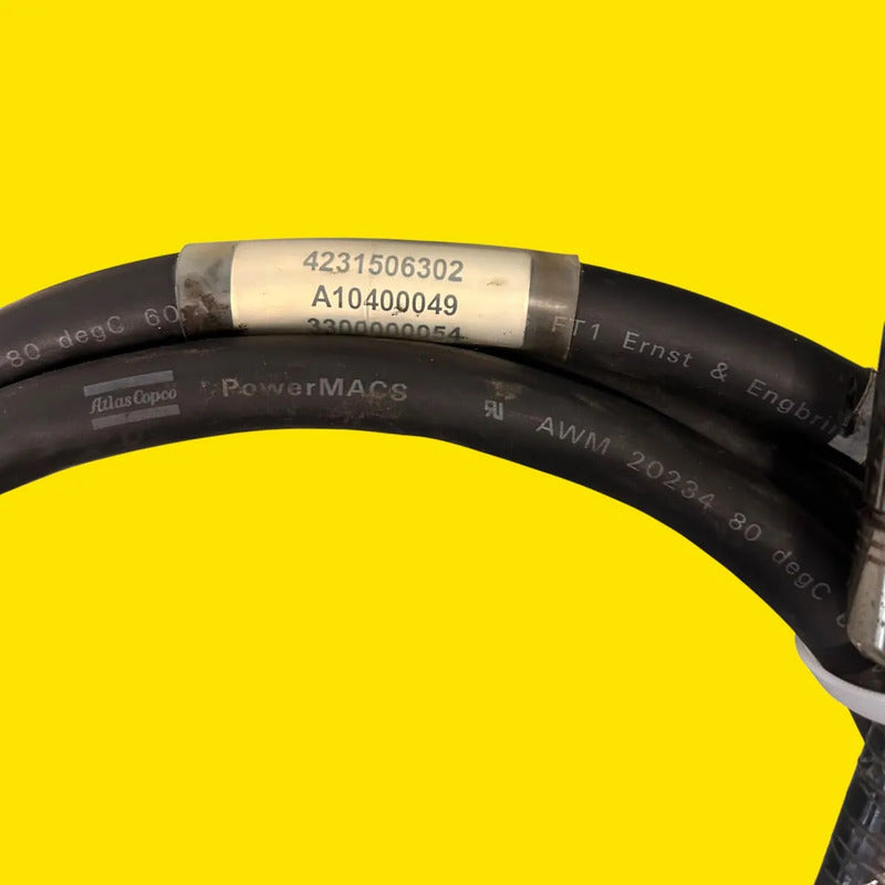 Atlas Copco 4231506302 Cable De Conexión Macho A Hembra Negro
