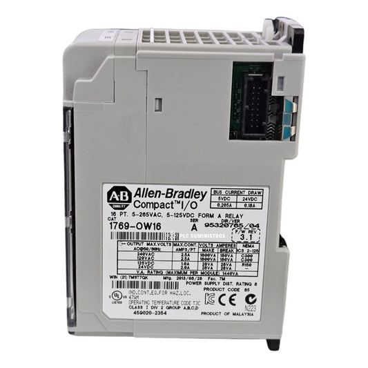 Allen Bradley 1769-ow16 Compactlogix 16-point Ac/dc Relay