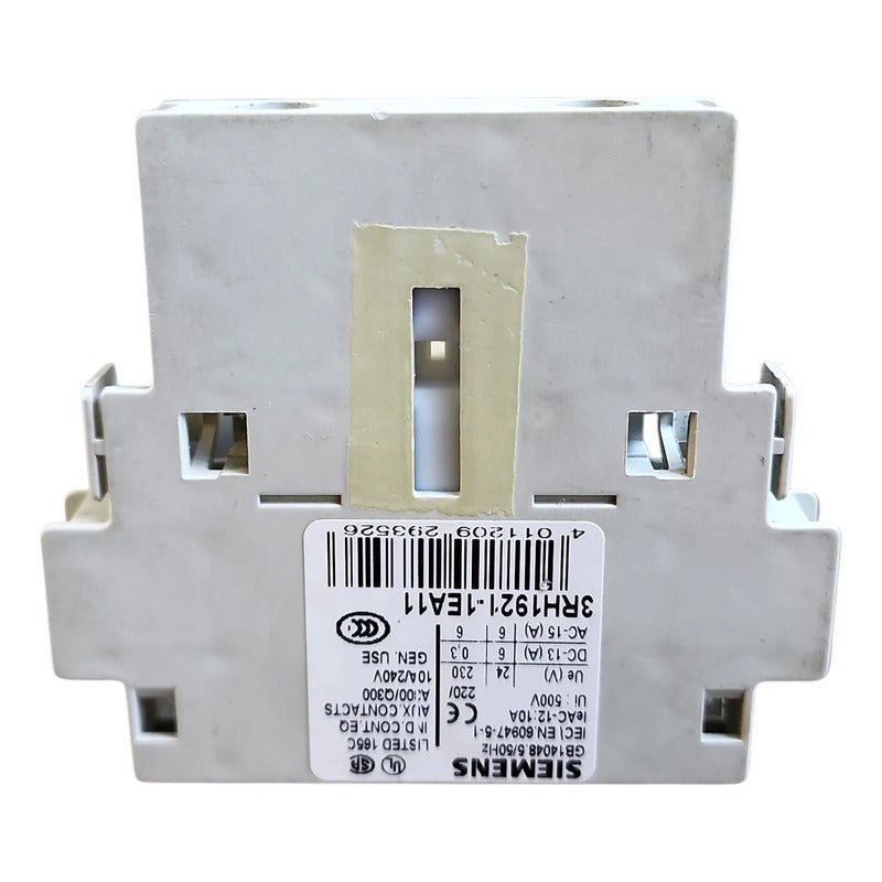 Siemens 3rh1921-1ea11 Bloque Auxiliar 1na 1nc Sirius