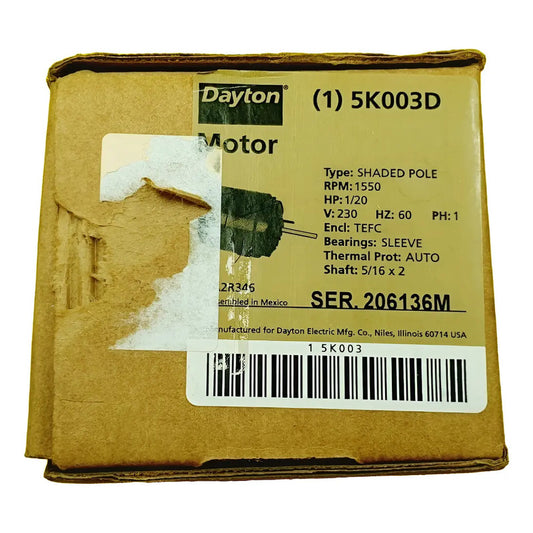 Dayton Motor 5k003d V230 Hz60