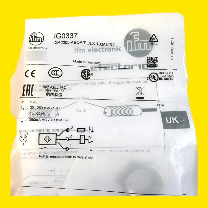 Ifm Ig0337 Sensor Inductivo De Proximidad
