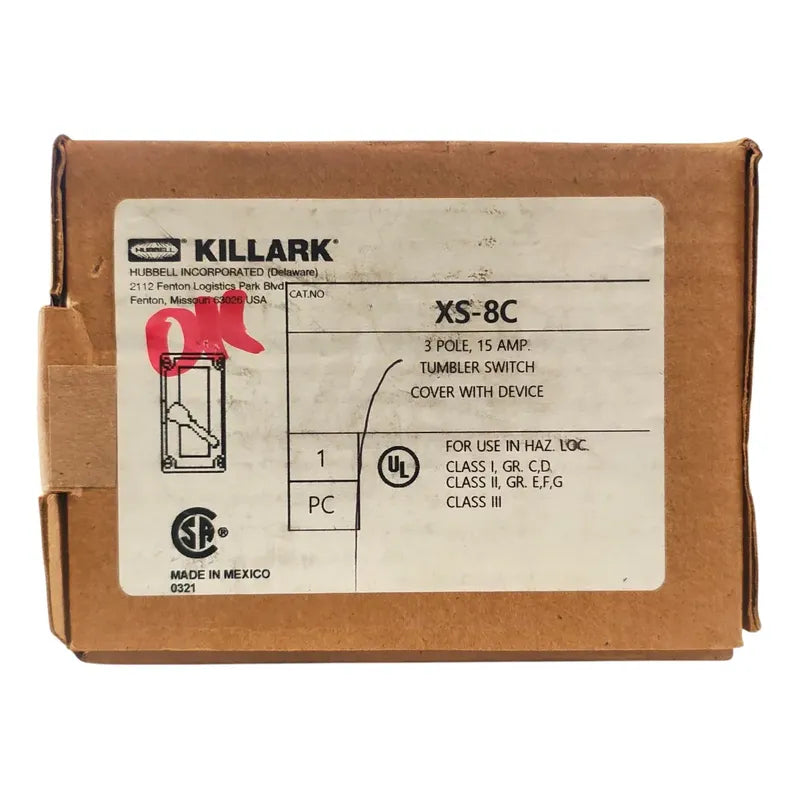 Killark Xs-8c Interruptor Antideflagrante 3p 15a 480v