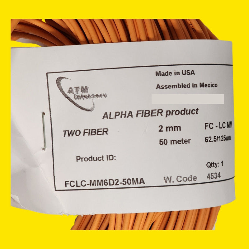 Cable Fibra Óptica Lc-lc Multimodo 50m Atm Interserv