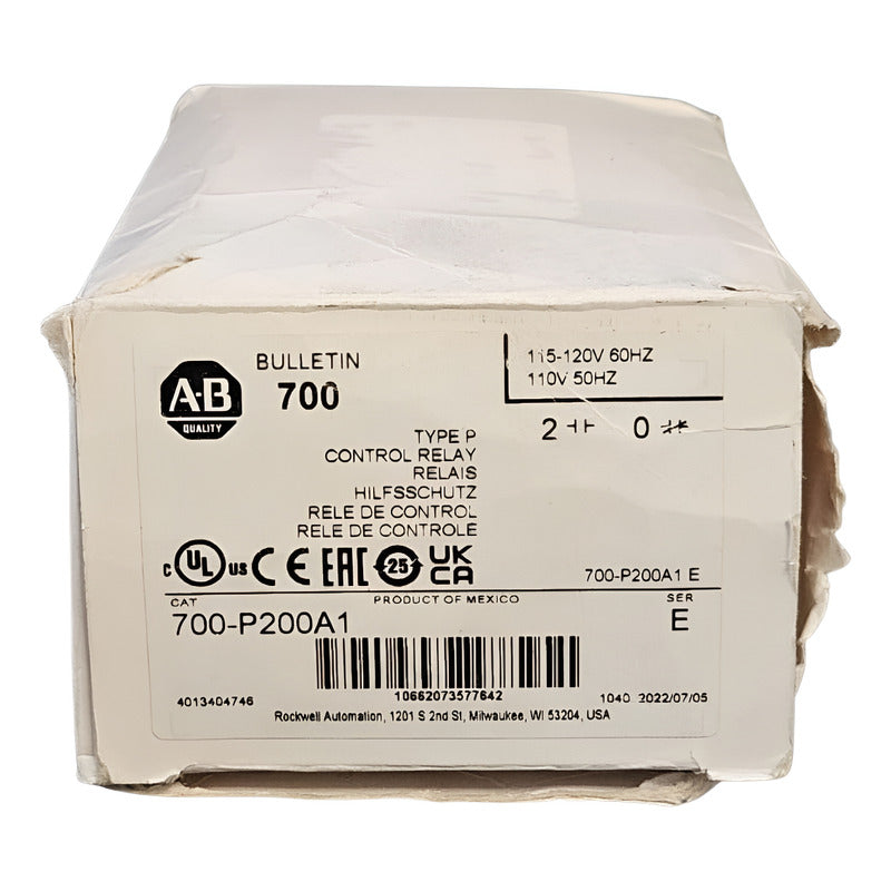 Allen-bradley 700-p200a1 Relay Control Ser. E