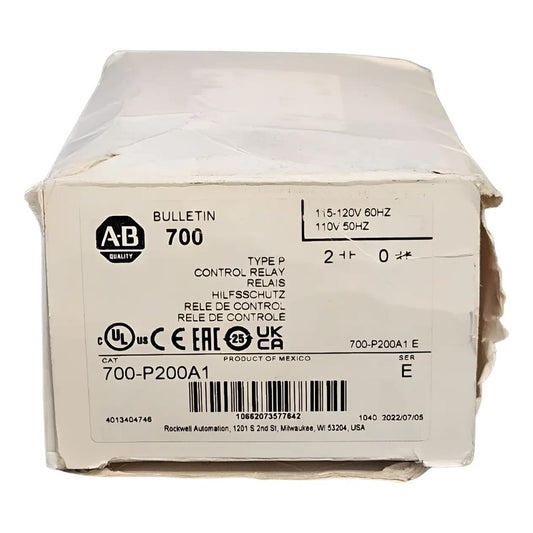 Allen-bradley 700-p200a1 Relay Control Ser. E