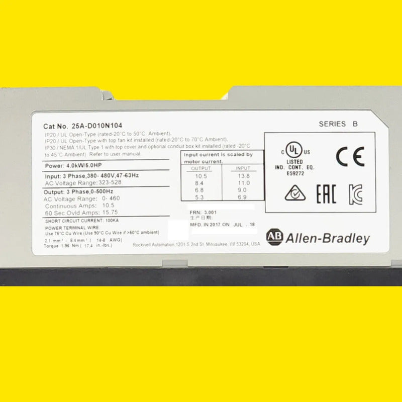 Allen-bradley 25a-d010n104 Powerflex Variador De Frecuencia.