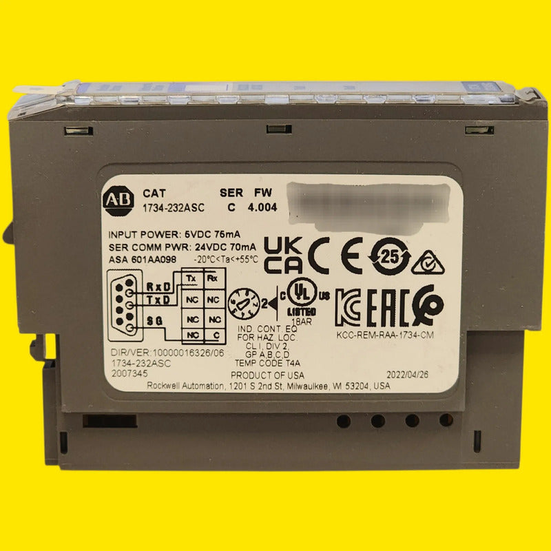 Allen Bradley 1734-232asc Interfaz Rs232 Point I/o