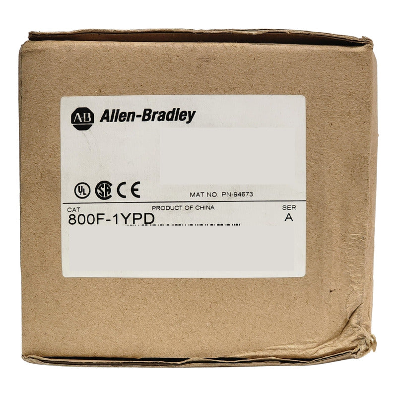 Carcasa Amarilla Allen-bradley 800f-1ypd 22 Mm 1 Orificio
