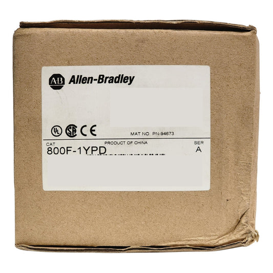 Carcasa Amarilla Allen-bradley 800f-1ypd 22 Mm 1 Orificio
