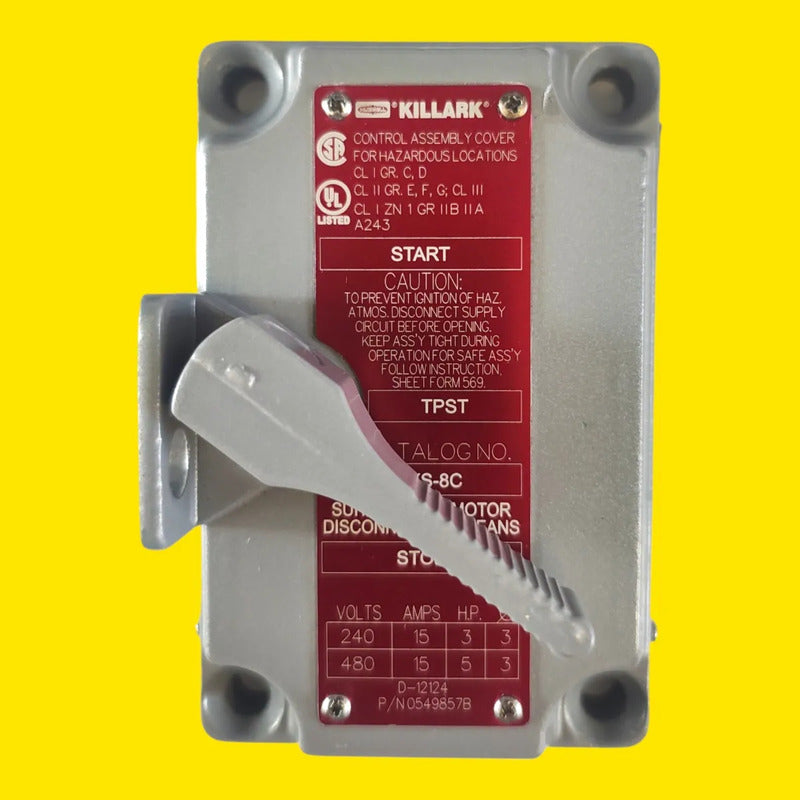 Killark Xs-8c Interruptor Antideflagrante 3p 15a 480v