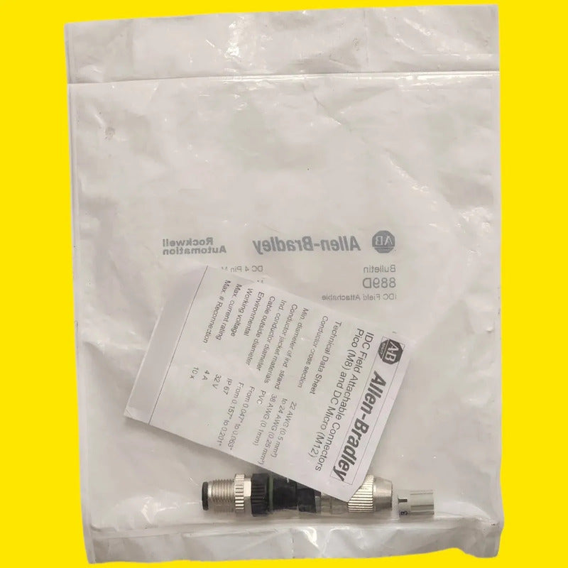 Allen-bradley 889d-m4dc-h Conector M12 Macho 4 Pines