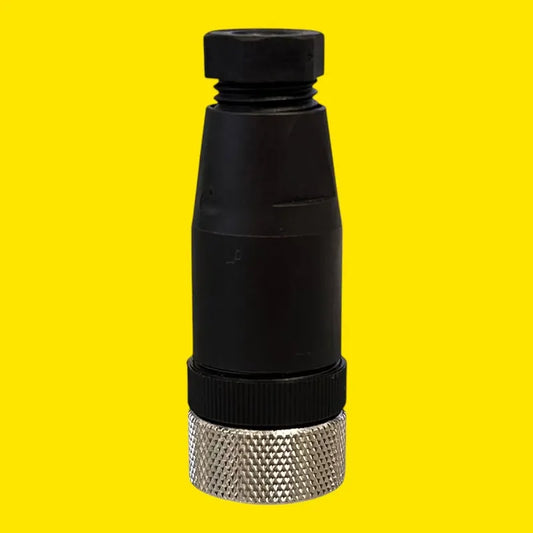 Conector M12 Hembra 4 Pines Para Sensor Industrial Negro