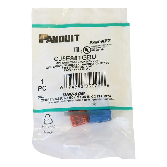 Panduit 2pz Cj5e88tgbu  Mini-com Azul (paq. Con 3 Pzs.)