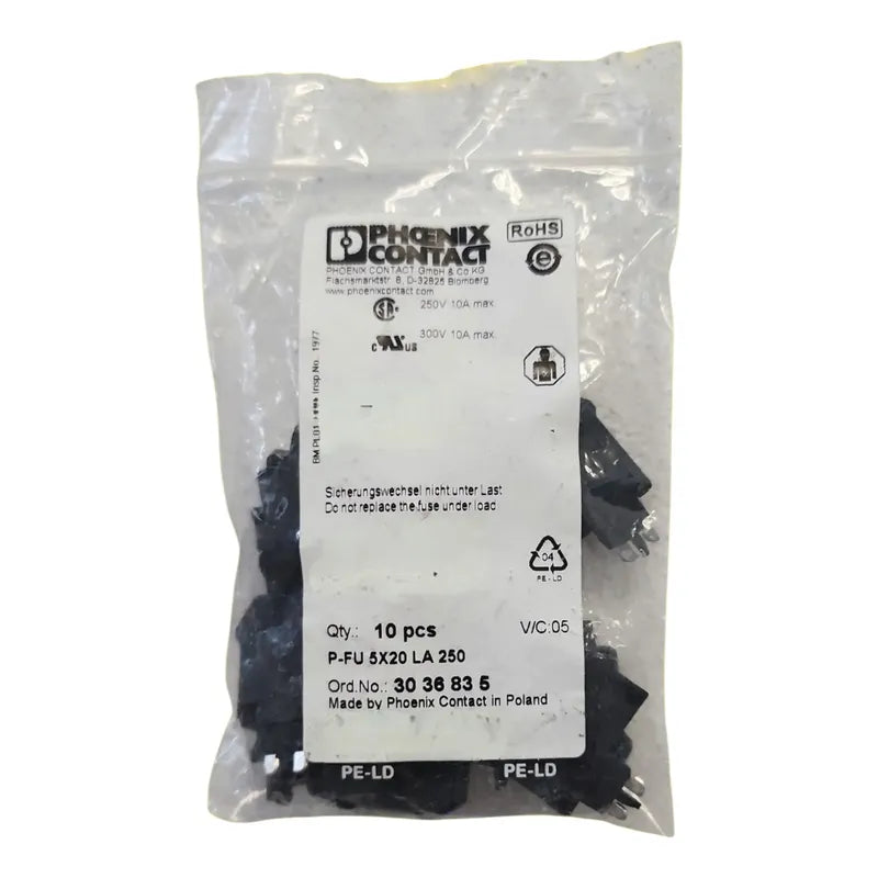 Phoenix Contact 3036835 Portafusible 5x20 Mm Negro