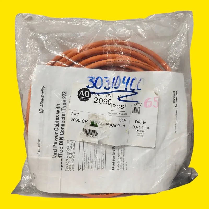 Allen-bradley 2090-cpwm7df-16aa09 Cable De Potencia Naranja