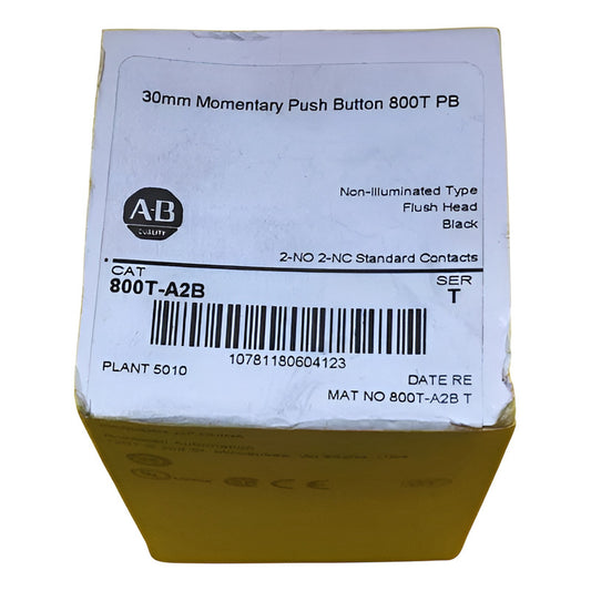 Allen Bradley 300mm 800t-a2b Monetray Push Button   Negro