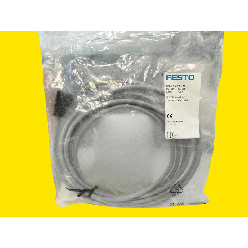 Festo Kmeb-1-24-2.5-led Conector Tipo Zocalo Con Cable