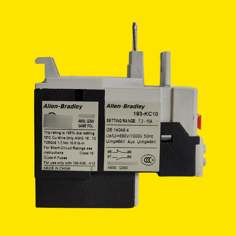 Relé De Control Industrial Allen-bradley 193-kc10