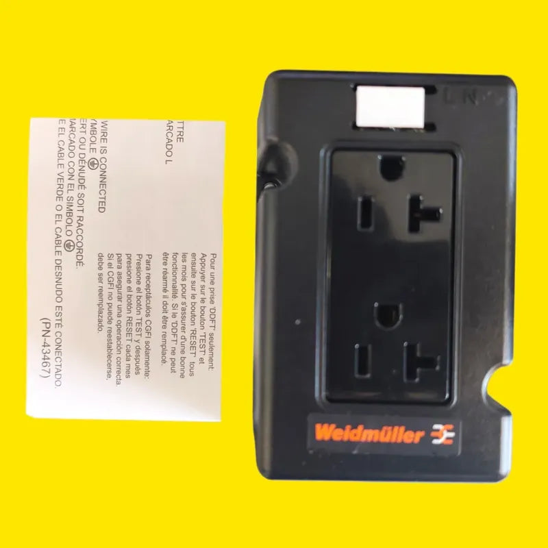 Weidmüller Drac Dp 20 6720005420 Tomacorriente Doble 20a Negro