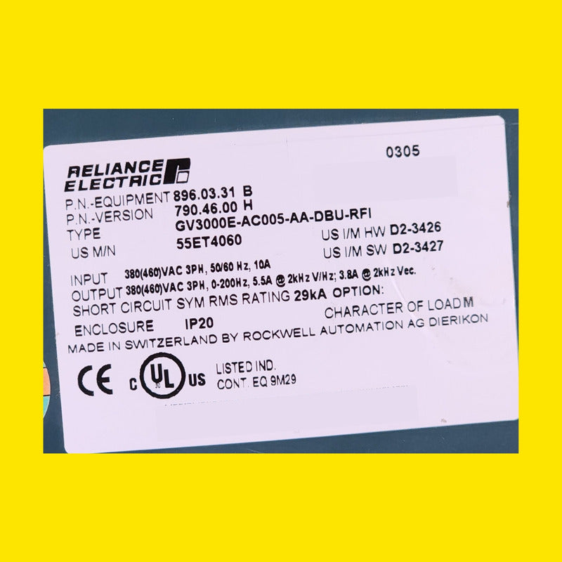 Reliance Electric Gv3000e-ac005 Variador Ac Industrial