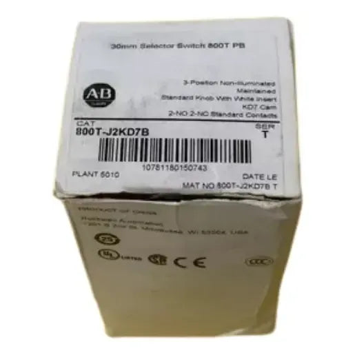Allen Bradley Ser. T Selector 3-pos 30mm Perilla 800t-j2kd7b