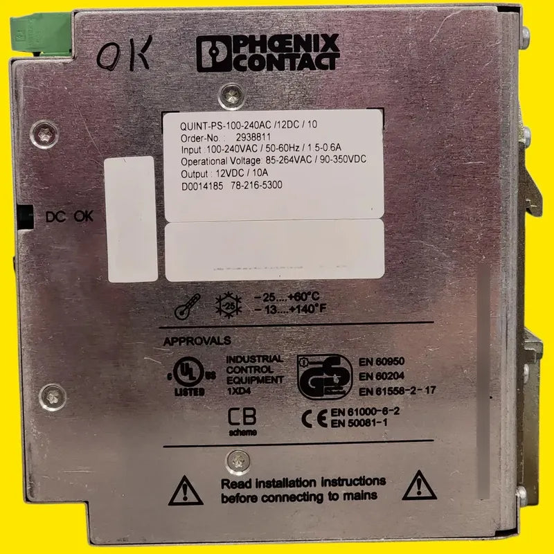 Phoenix Contact Quint-ps-100-240ac/12dc-10 2938811 Fuente