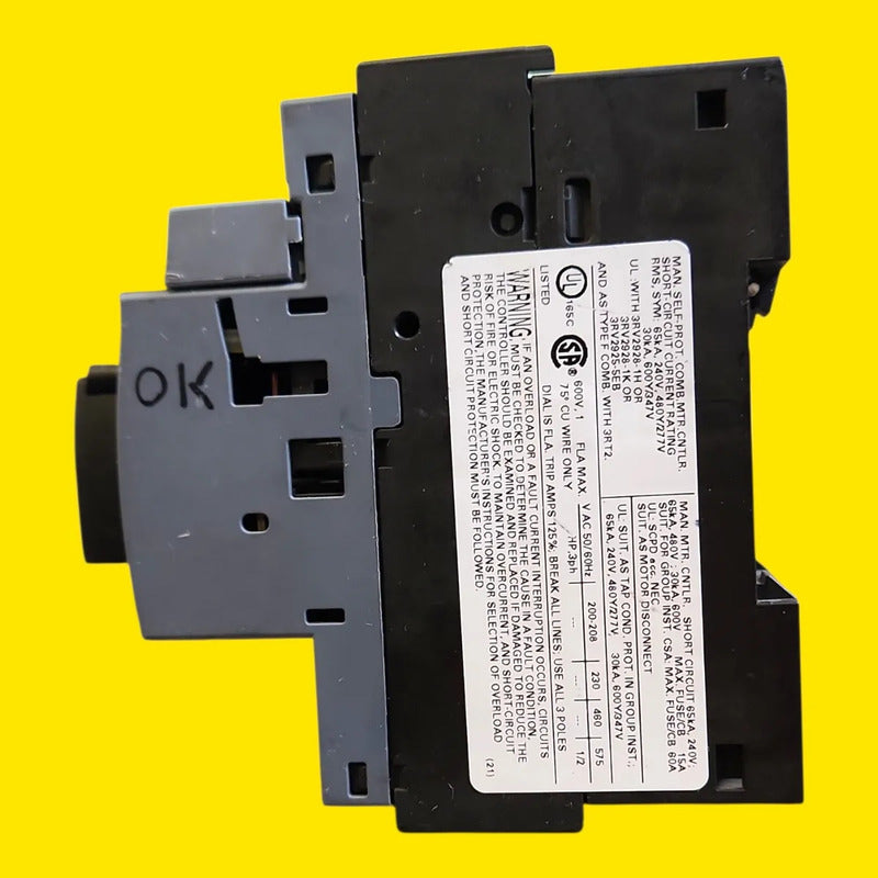 Siemens 3rv2011-0ja15 Guardamotor Sirius 0.7-1a 3 Polos 50hz/60hz