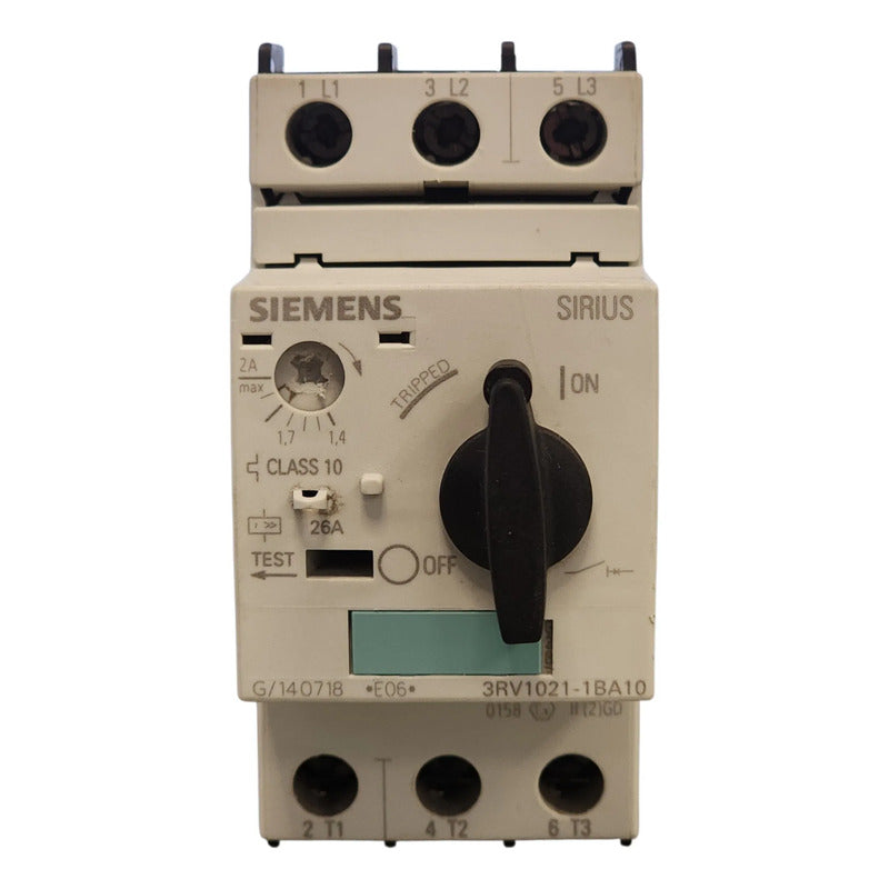 Siemens 3rv1021-1ba10 Interruptor Protector De Motor 50hz/60hz